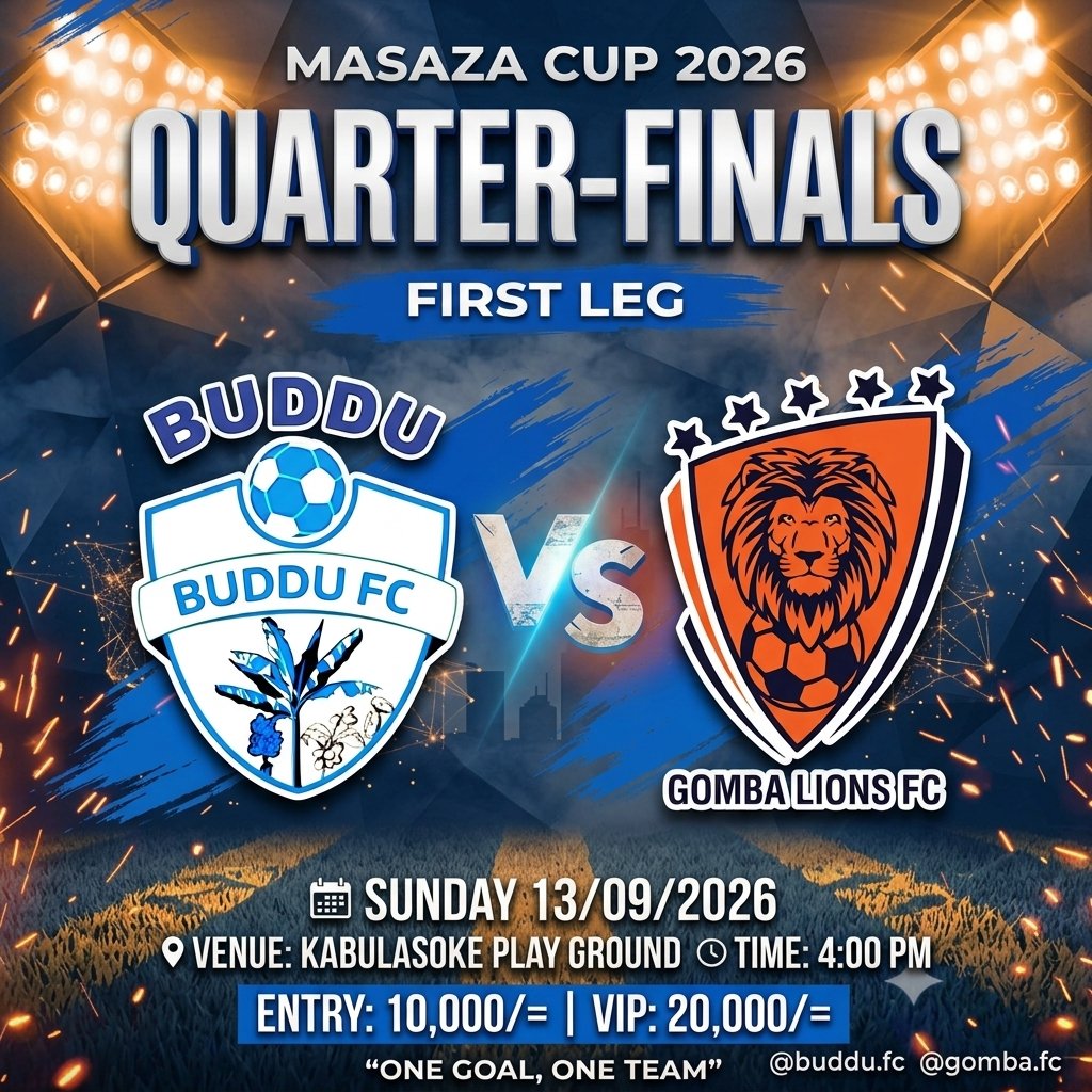 Masaza Cup Quarter Finals 2026, First Leg, Gomba Vs Buddu