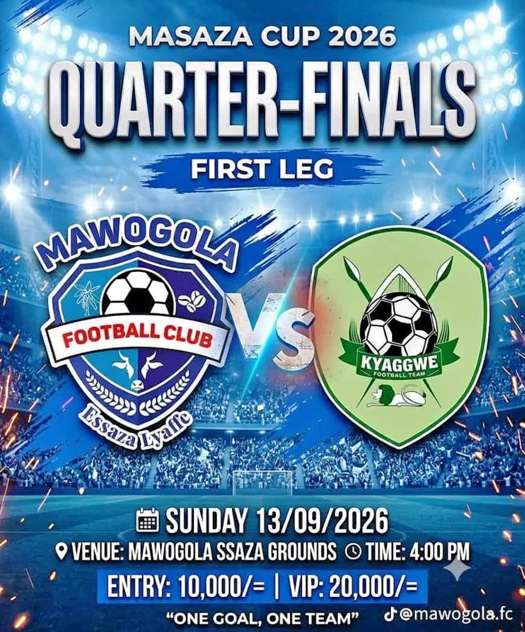 Masaza Cup 2026 Quarter Finals - 1st Leg, Mawogola Vs Kyaggwe